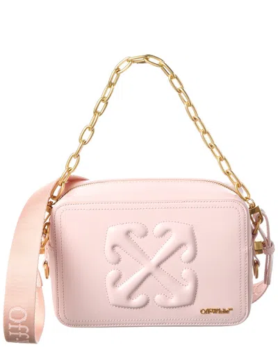 Off-white Medium Leather Camera Bag In Pink