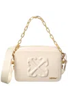 Off-white Medium Leather Camera Bag In Red