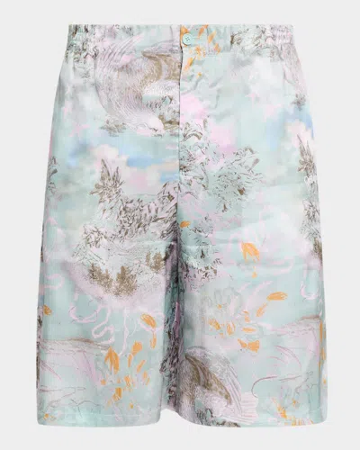OFF-WHITE MEN & APOS;S LAND SKY VISCOSE SHORTS