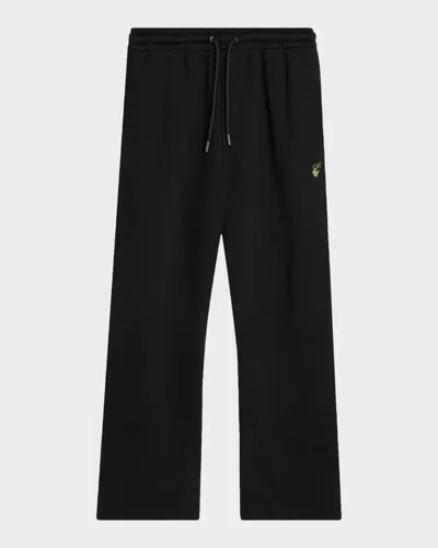 Off-white Men & Apos;s Spices Arrow Cotton Terry Sweatpants In Black