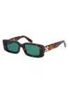 Off-white Arthur Rectangle-frame Sunglasses In Brown