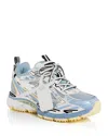 Off-white Mesh Sneakers Round Toe Rubber Sole Pull Tab In Multi