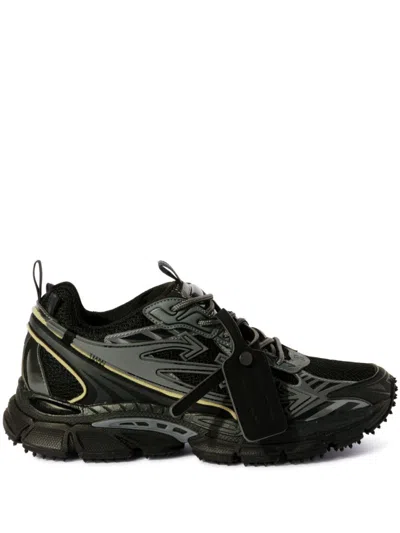 OFF-WHITE MEN BLACK LACE-UP SNEAKERS