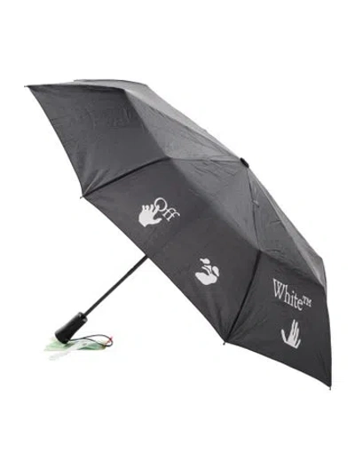 Pre-owned Off-white Men's Black  Nylon Umbrella