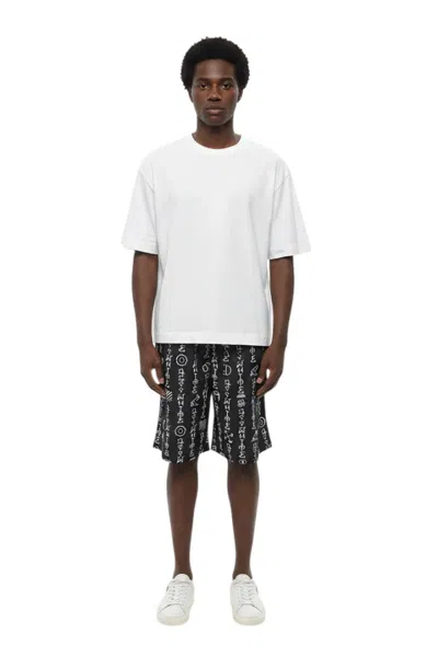 Off-white Printed Viscose Type Shorts In Black