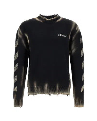 Off-white Diag Corrosion Sweater In Black