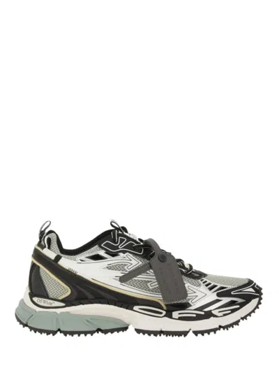OFF-WHITE MEN GREY LACE-UP SNEAKERS