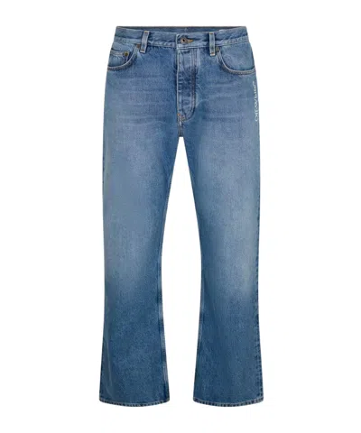 Off-white Men's Half Arrow Straight Leg Jeans In Blue