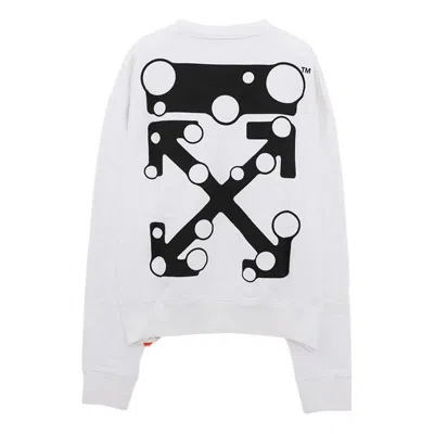 Off-white Men's  Logo Arrow Pattern Pullover Loose Fit White In Multi