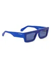 Off-white Men's Ontario 52mm Rectangular Sunglasses In Blue