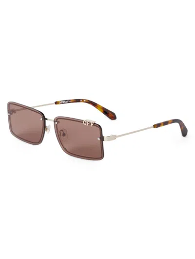 Off-white Men's Tampa 60mm Rectangular Sunglasses In Purple
