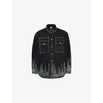 Off-white Mens Multicolor Acid Acid Military Denim Shirt