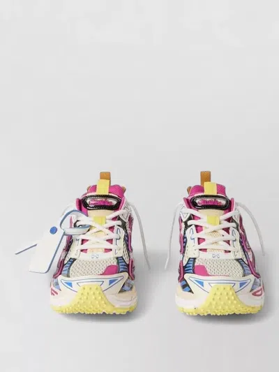 Off-white Mesh Sneakers Arrow Heel Tab Pull Loop In Multi