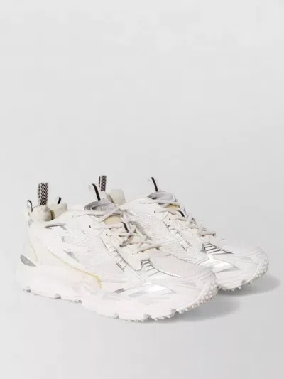 Off-white Mesh Sneakers Chunky Sole Round Toe In White