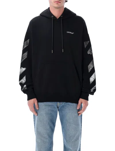 Off-white French Cotton-terry Hoodie In Black