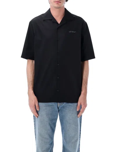 Off-white Gothic Arrow Poplin Shirt In Black