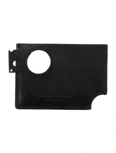 Pre-owned Off-white Meteor Cardholder Leather Card Holder In Black