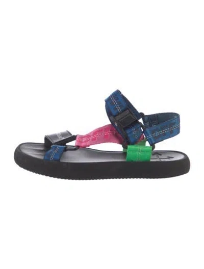 Pre-owned Off-white Micro Trek Canvas Sandals In Blue