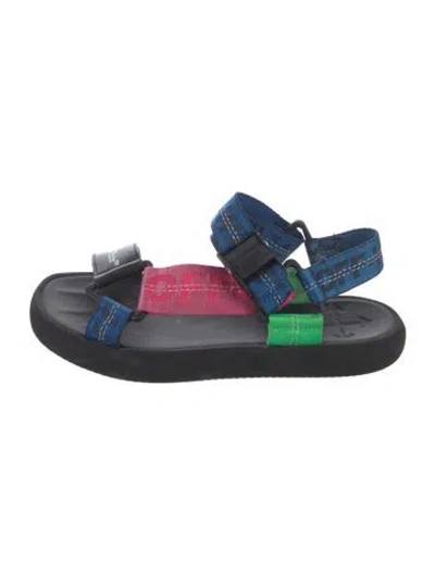 Pre-owned Off-white Micro Trek Nylon Slingback Sandals In Burgundy