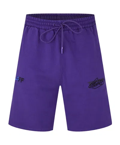 Off-white Mid-rise Shorts In Blue