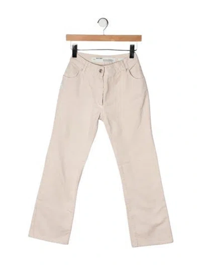 Pre-owned Off-white Mid-rise Straight Leg Jeans In Neutrals
