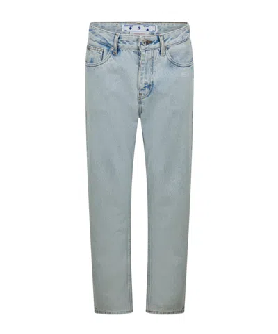 Off-white Mid-rise Straight-leg Jeans In Blue