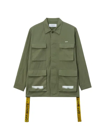 Off-white Military-style Jacket In Green