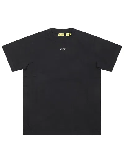 Off-white Mini Arrow Print T-shirt For Kids In Nero