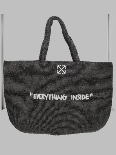 Off-white Mini Chic Tote Handbag For Women - Ss26 Collection In Black