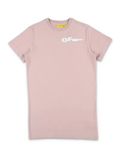Off-white Mini Dress For Girls - Spring/summer Collection 2026 In Nude