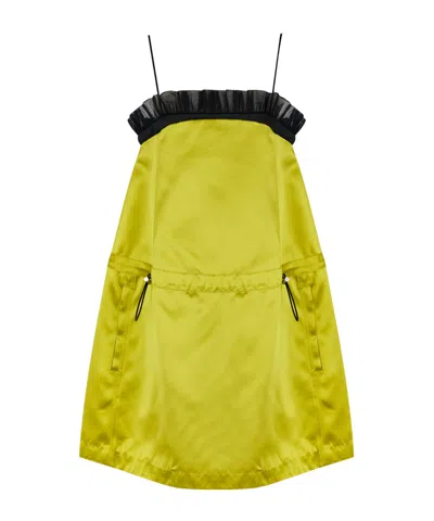 Off-white Mini Dress In Yellow