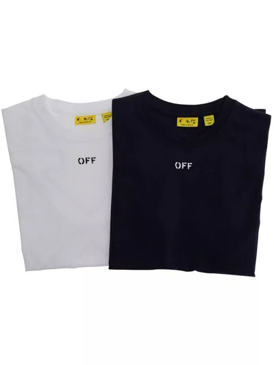 Off-white Mini Graphic T-shirt For Boys In Multicolor