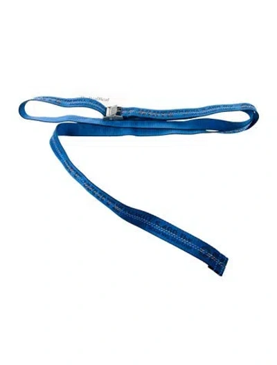 Pre-owned Off-white Mini Industrial Canvas Belt In Blue