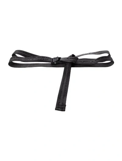 Pre-owned Off-white Mini Industrial Skinny Belt In Black