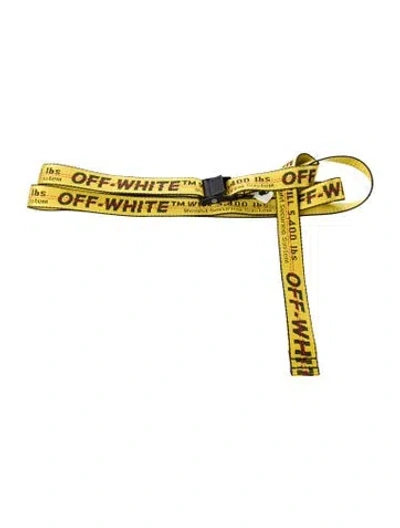 Pre-owned Off-white Mini Industrial Skinny Suspenders In Yellow