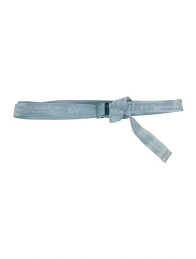 Pre-owned Off-white Mini Industrial Skinny Waist Belt In Blue