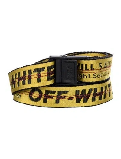 Pre-owned Off-white Mini Industrial Skinny Waist Belt In Yellow