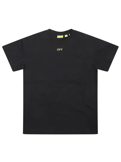 Off-white Mini Off Diagonal T-shirt For Kids In Black