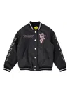 Off-white Mini Patch Varsity Jacket In Black