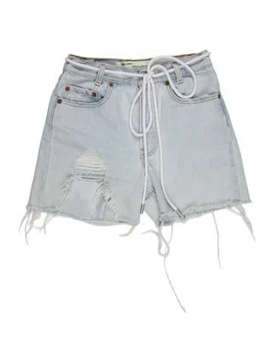 Pre-owned Off-white Mini Shorts In Blue