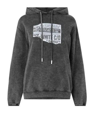 Off-white Minimalist And Versatile Hoodie In Black