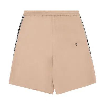 Pre-owned Off-white Monogram Band Track Short 'camel/white' | Tan | Men's Size S In Brown