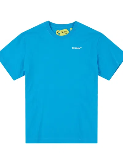Off-white Kids' Monster Arrow Short Sleeves T-shirt In Blue