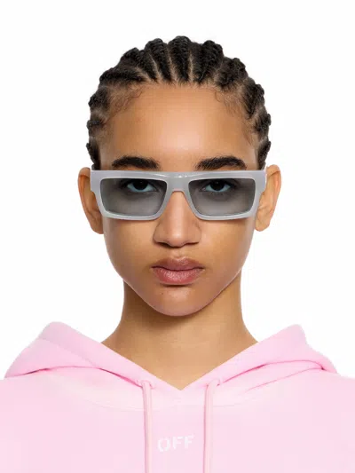 Off-white Montgomery Light Blue Lens Sunglasses In Gray