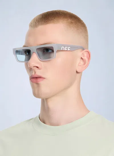 Off-white Montgomery Light Blue Lens Sunglasses In Black