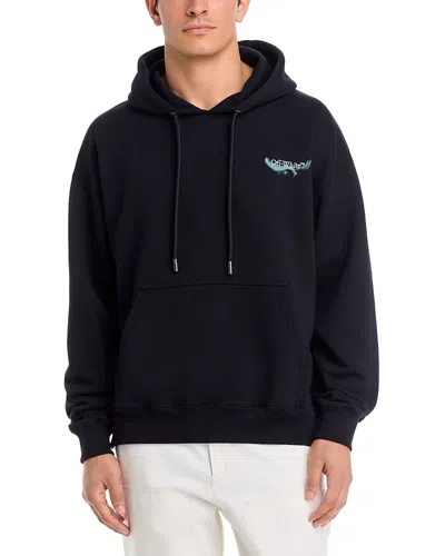 Off-white Moon Skate Logo Graphic Drawstring Hoodie In Red