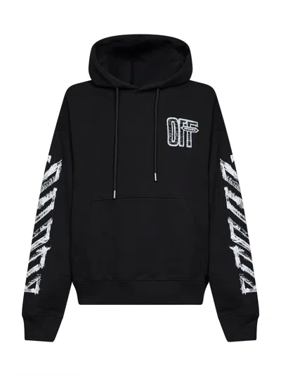 OFF-WHITE OFF-WHITE MOTION ARROW BRUSHSTROKE-PRINT HOODIE