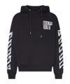 Off-white Motion Arrow Skate Black Cotton Hoodie With Distinctive Graphic Prints In Black