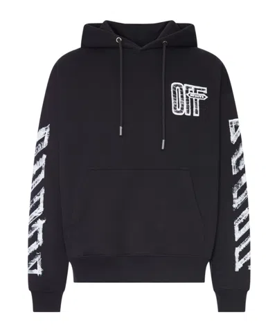 OFF-WHITE GRAPHIC-PRINT HOODIE