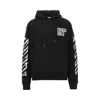 Off-white Motion Arrow Skate Black Cotton Hoodie With Distinctive Graphic Prints In Black